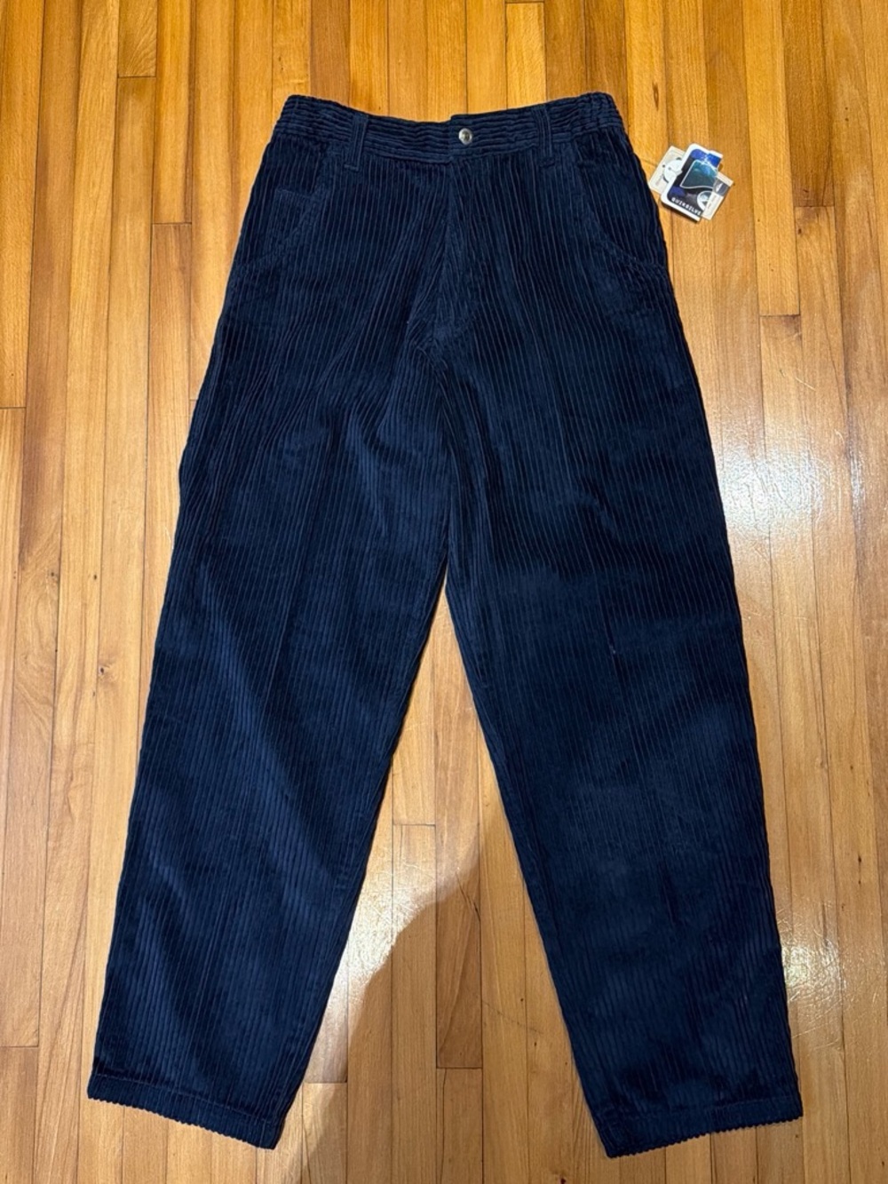 Quiksilver Men's Navy Corduroy Pants - Straight Leg